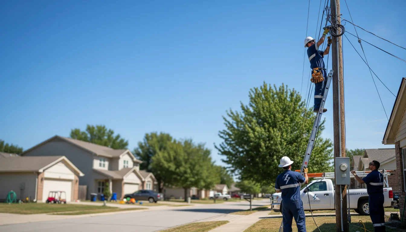 Residential electrician providing installation services in San Diego, TX